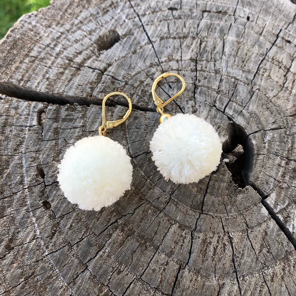 J. Crew Pom Pom earrings